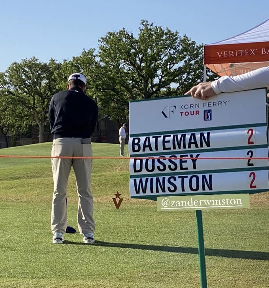 Korn Ferry Tour standard showing Bateman, Dossey and Winston